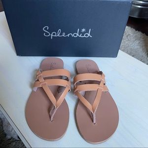 Splendid Salma Tan Leather Thong Sandal